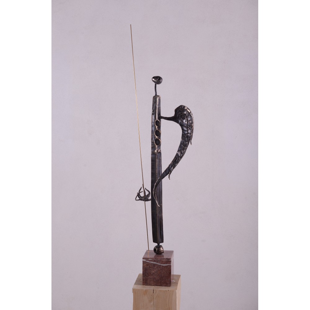 Îngerul Învierii - sculptură în bronz, artist Liviu Bumbu
